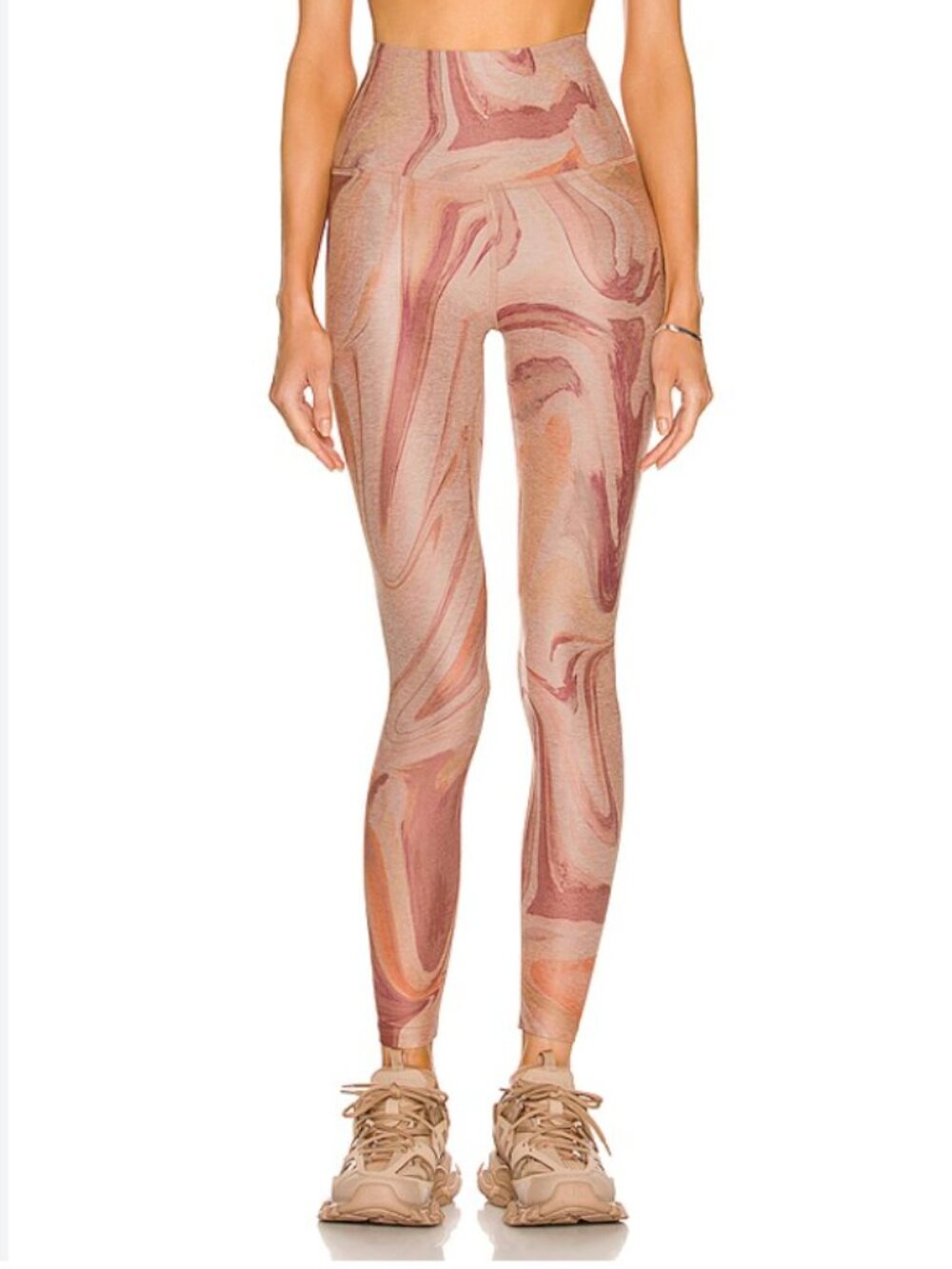 Beyond Yoga Spacedye Caught in the Midi High Waisted Legging Marble Chai size S